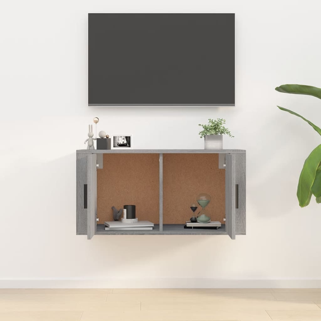 Meuble TV mural Sonoma gris 80x34,5x40 cm - XIOS