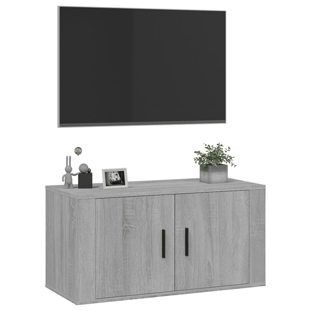 Meuble TV mural Sonoma gris 80x34,5x40 cm - XIOS