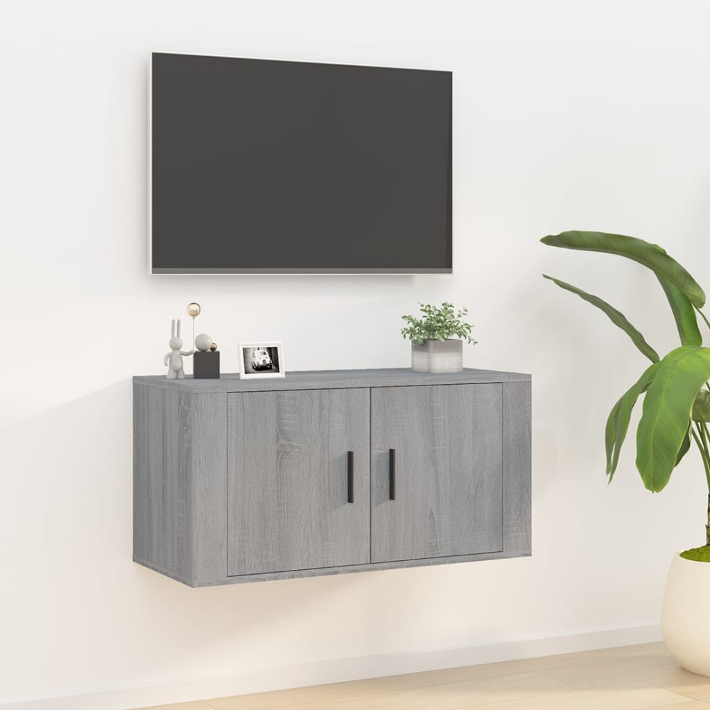 Meuble TV mural Sonoma gris 80x34,5x40 cm - XIOS