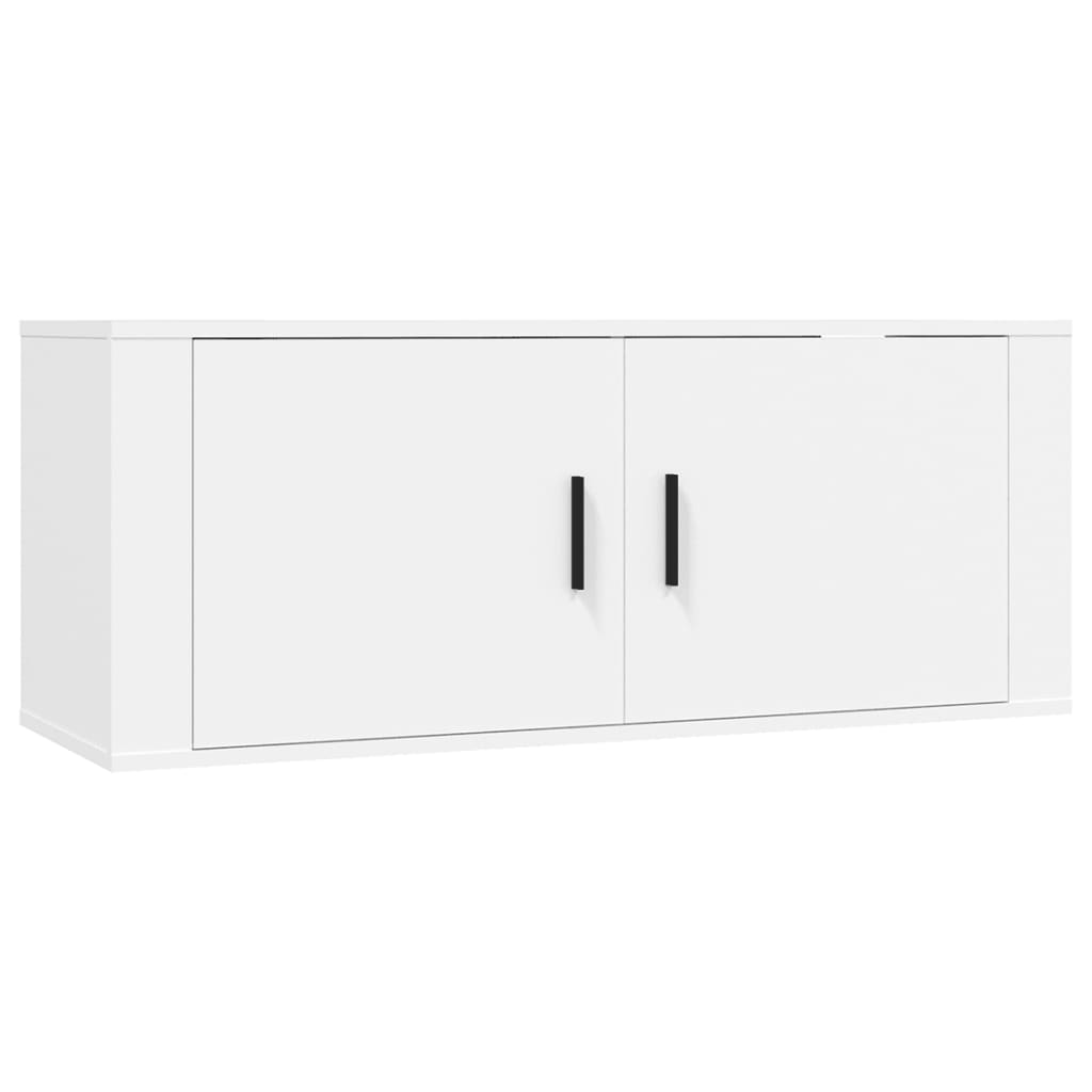 Meuble TV mural Blanc 100x34,5x40 cm - XIOS