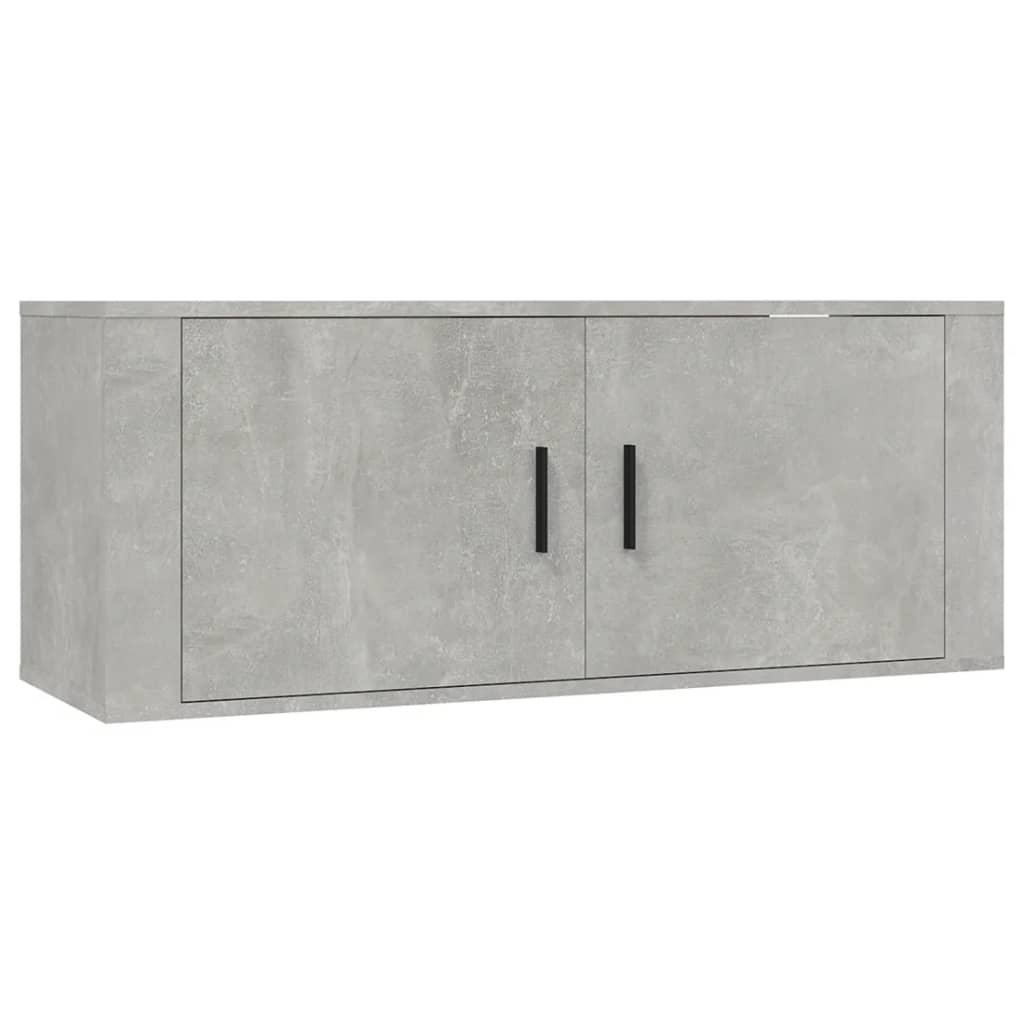 Meuble TV mural Gris béton 100x34,5x40 cm - XIOS