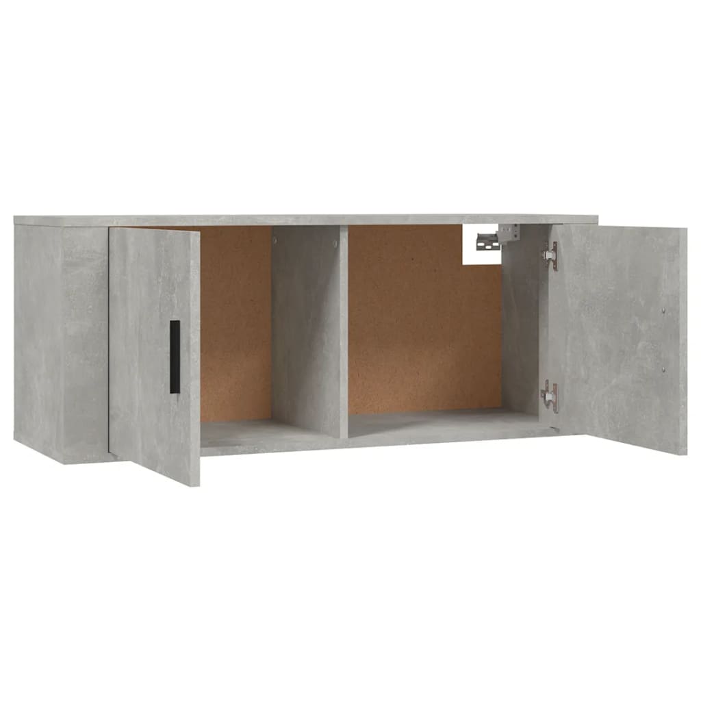 Meuble TV mural Gris béton 100x34,5x40 cm - XIOS