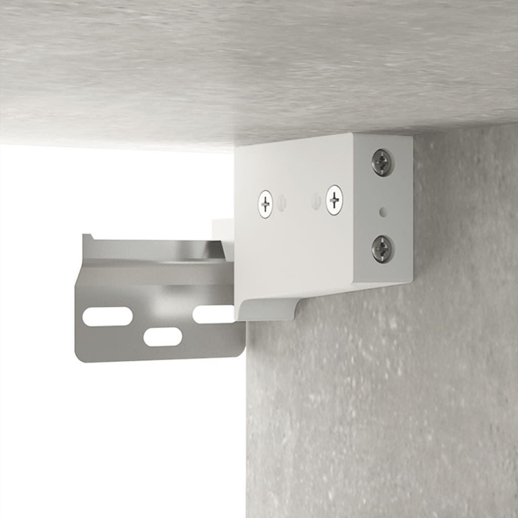 Meuble TV mural Gris béton 100x34,5x40 cm - XIOS