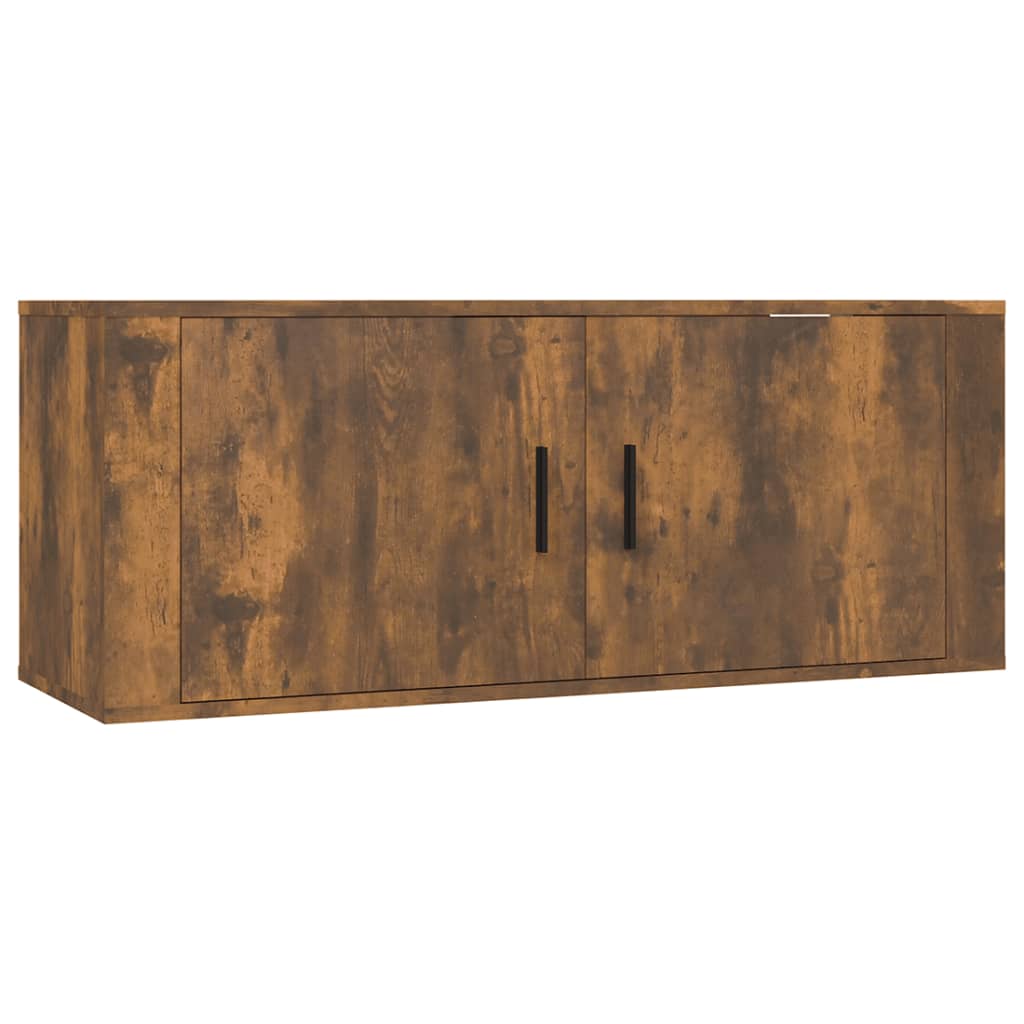 Meuble TV mural Chêne fumé 100x34,5x40 cm - XIOS
