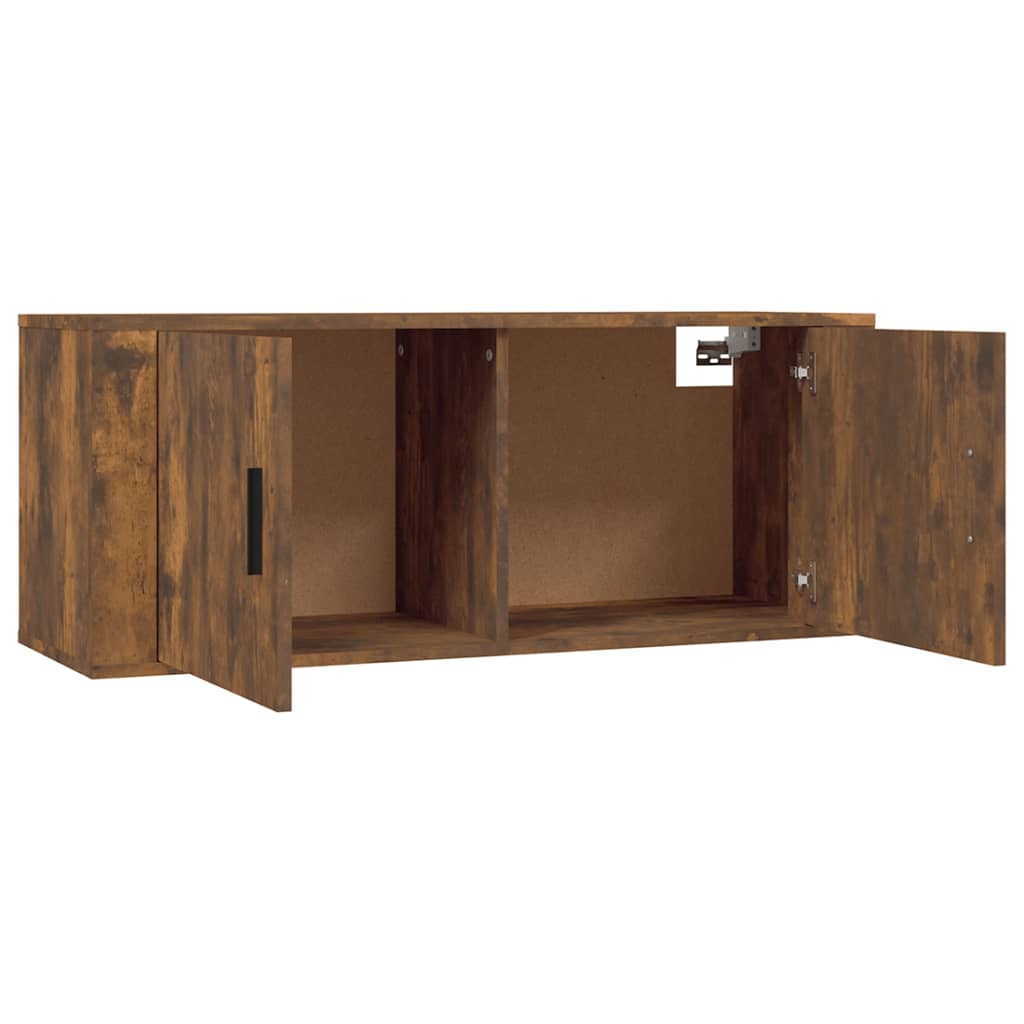 Meuble TV mural Chêne fumé 100x34,5x40 cm - XIOS