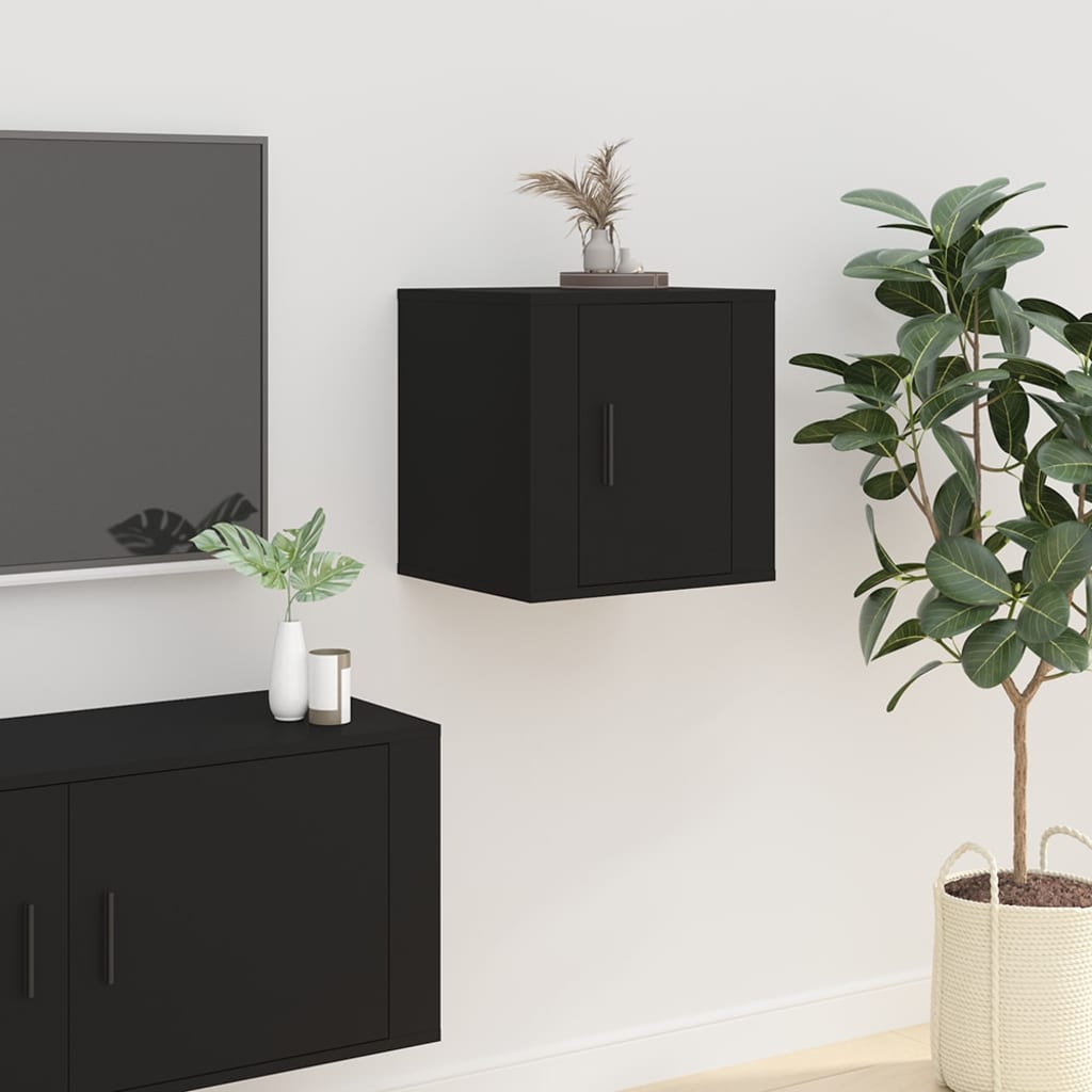 Meubles TV muraux 2 pcs Noir 40x34,5x40 cm - XIOS