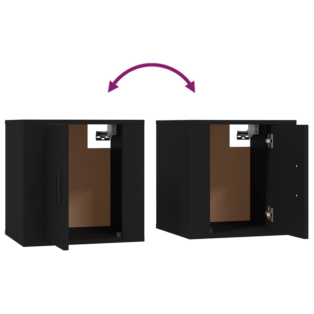 Meubles TV muraux 2 pcs Noir 40x34,5x40 cm - XIOS