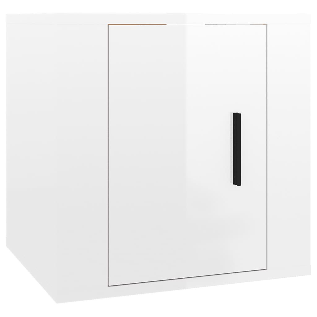 Meuble TV mural Blanc brillant 40x34,5x40 cm - XIOS