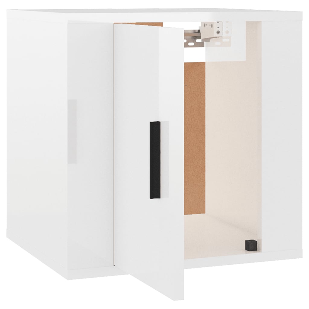 Meuble TV mural Blanc brillant 40x34,5x40 cm - XIOS