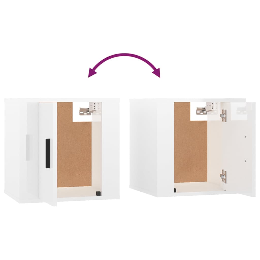 Meubles TV muraux 2 pcs Blanc brillant 40x34,5x40 cm - XIOS