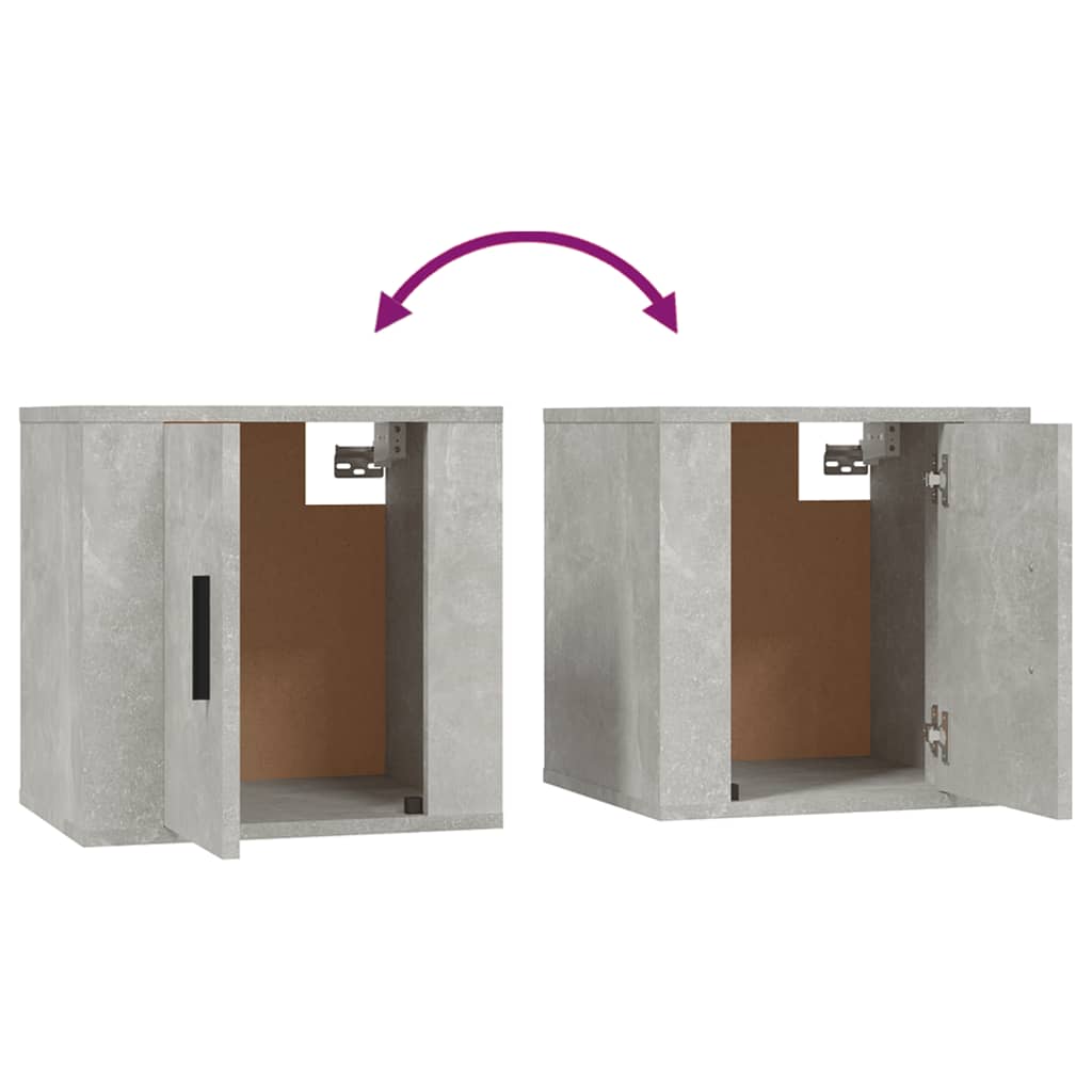 Meuble TV mural Gris béton 40x34,5x40 cm - XIOS