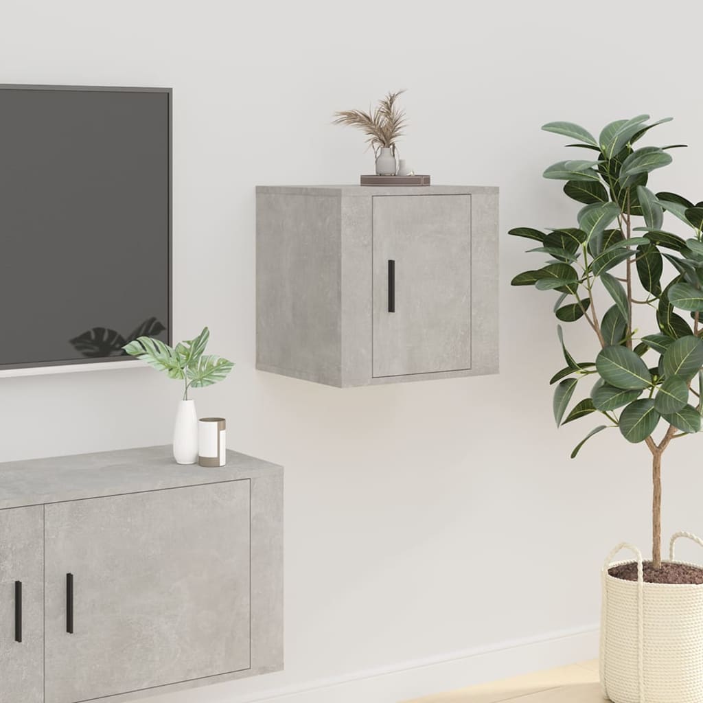 Meubles TV muraux 2 pcs Gris béton 40x34,5x40 cm - XIOS