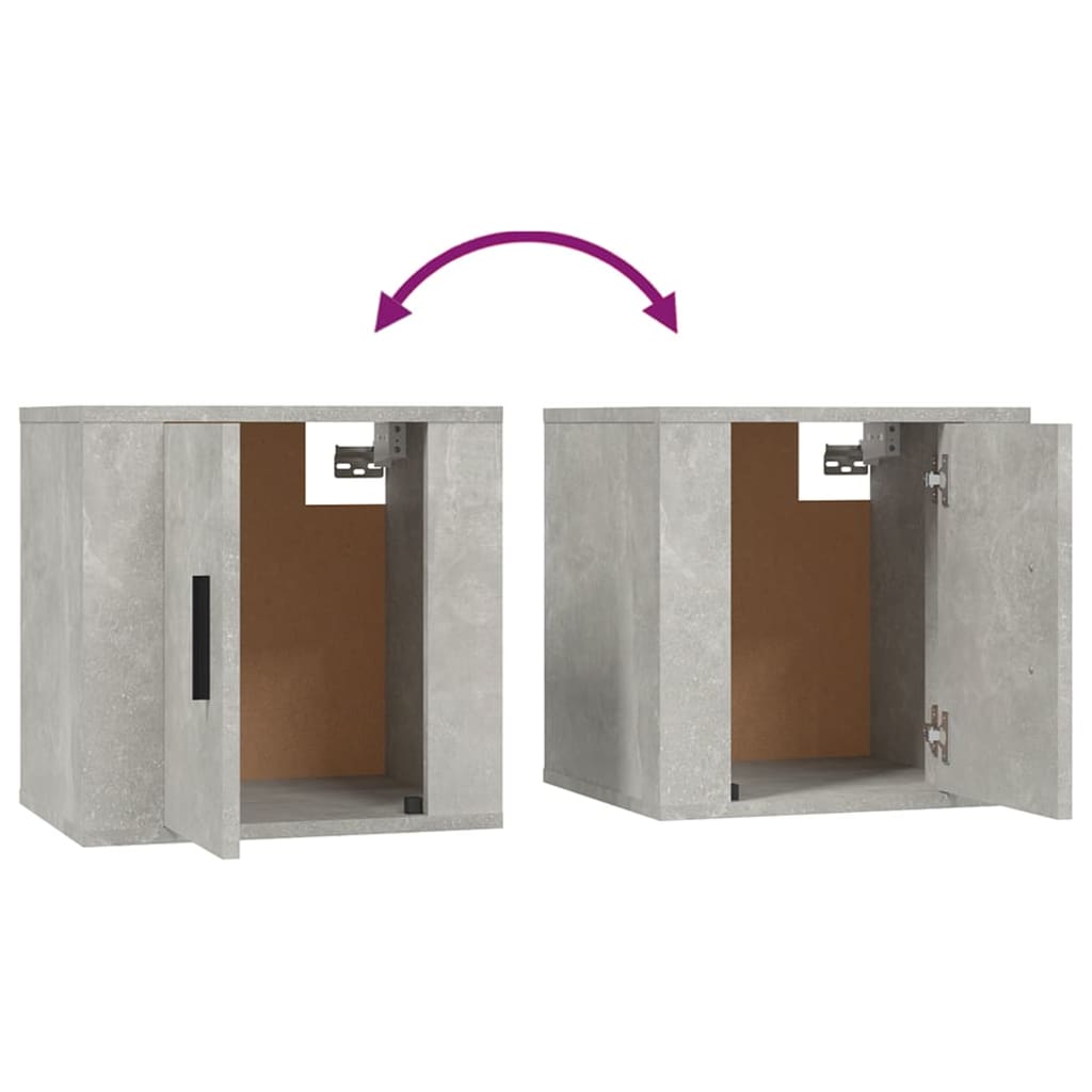 Meubles TV muraux 2 pcs Gris béton 40x34,5x40 cm - XIOS