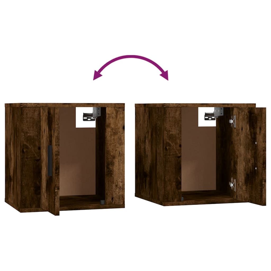 Meubles TV muraux 2 pcs Chêne fumé 40x34,5x40 cm - XIOS