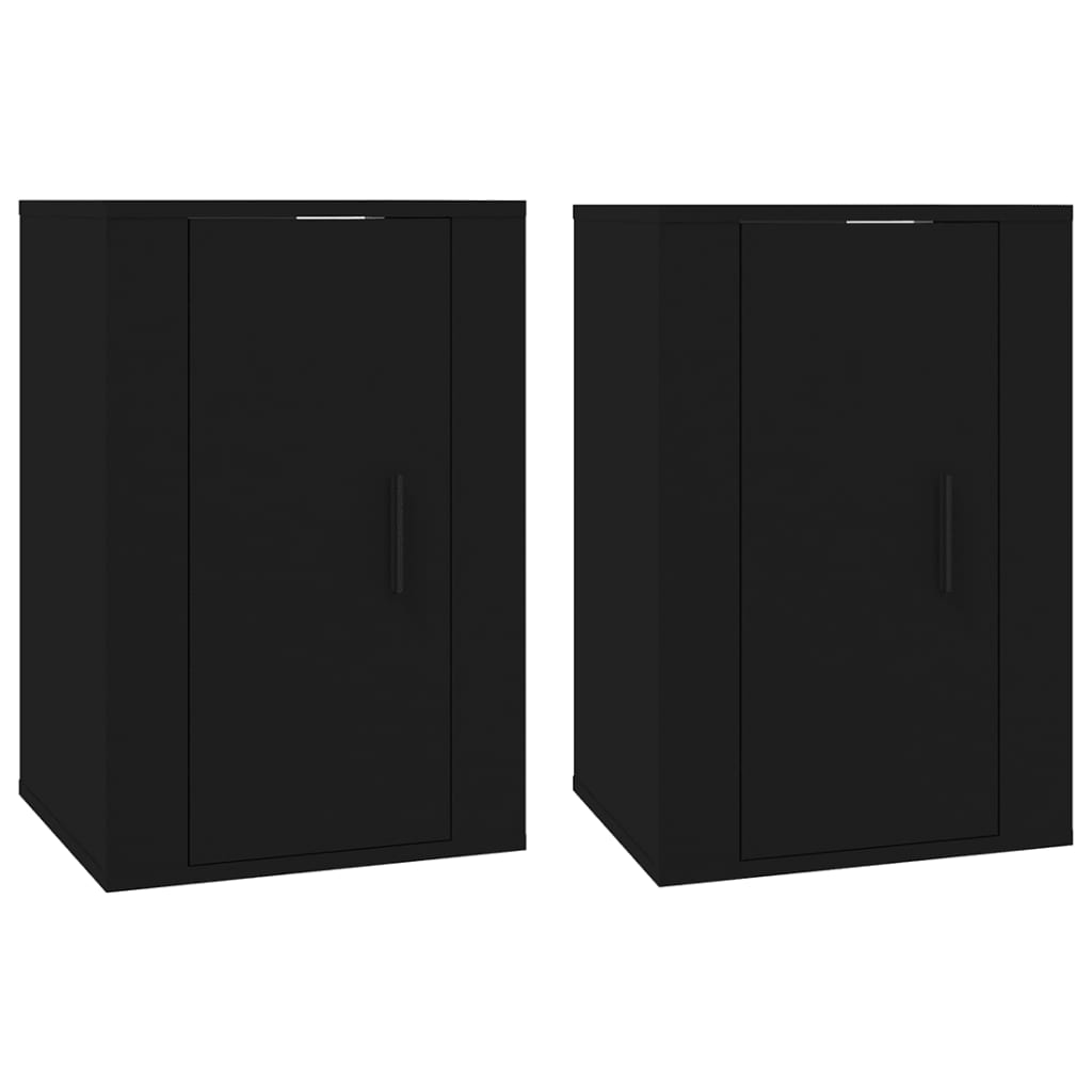 Meubles TV muraux 2 pcs Noir 40x34,5x60 cm Meubles TV vidaXL   