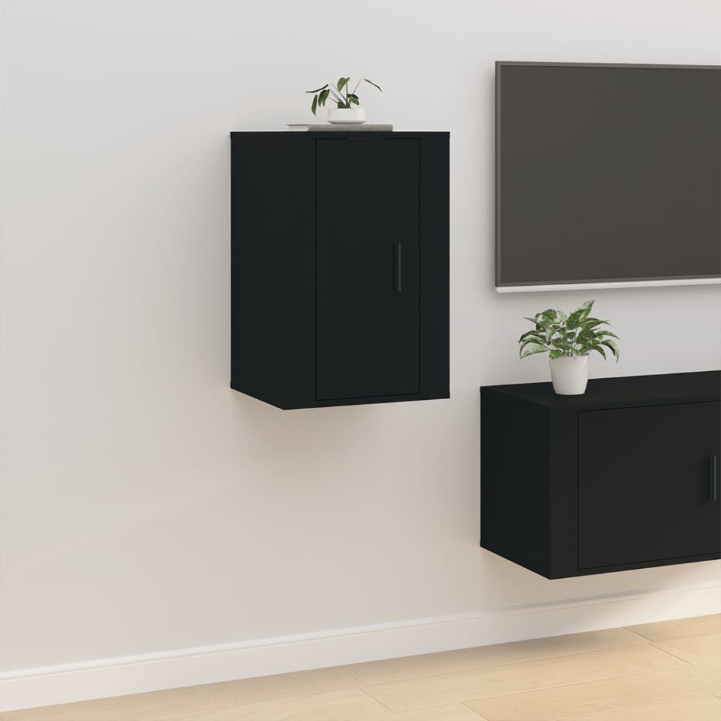 Meubles TV muraux 2 pcs Noir 40x34,5x60 cm Meubles TV vidaXL   