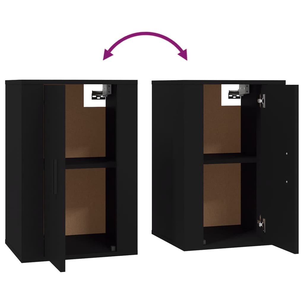 Meubles TV muraux 2 pcs Noir 40x34,5x60 cm Meubles TV vidaXL   