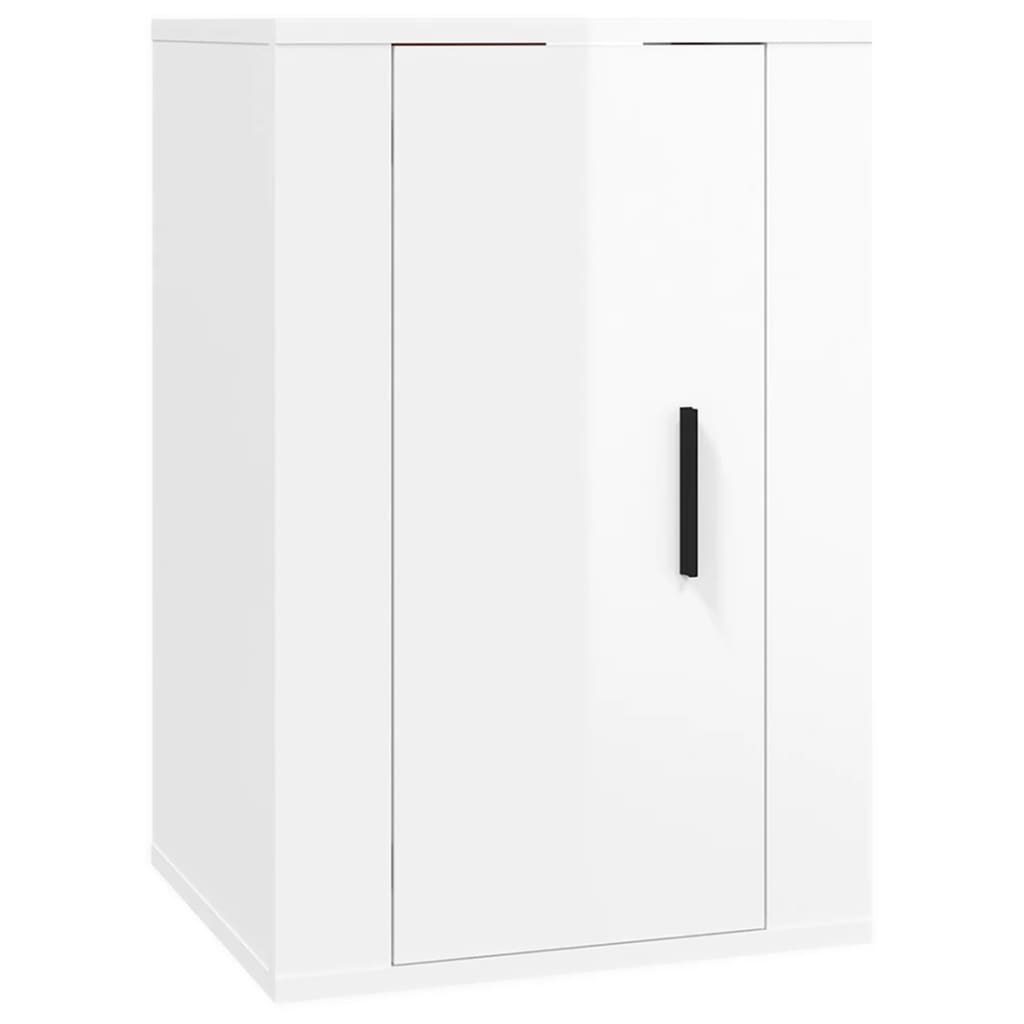 Meuble TV mural Blanc brillant 40x34,5x60 cm - XIOS