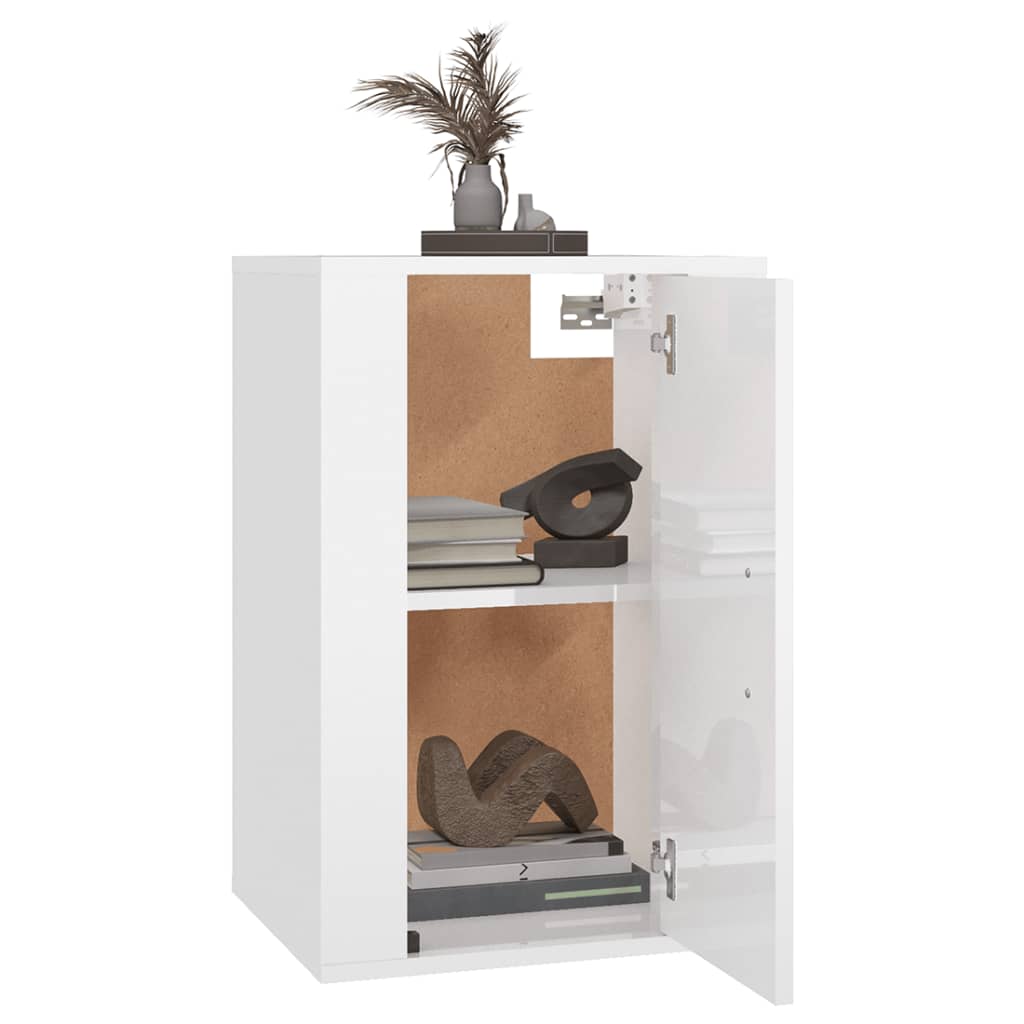 Meuble TV mural Blanc brillant 40x34,5x60 cm - XIOS