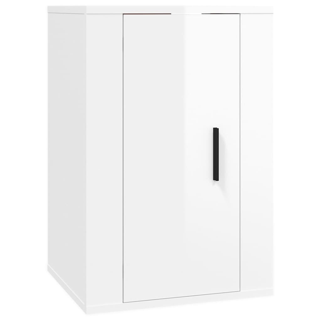 Meubles TV muraux 2 pcs Blanc brillant 40x34,5x60 cm Meubles TV vidaXL   