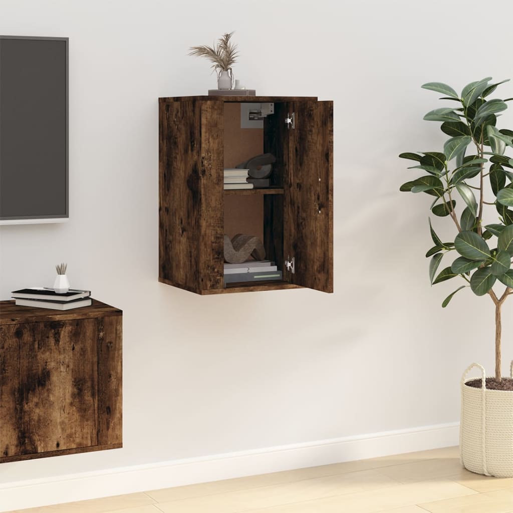 Meuble TV mural Chêne fumé 40x34,5x60 cm - XIOS