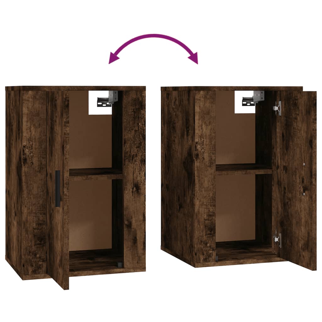 Meubles TV muraux 2 pcs Chêne fumé 40x34,5x60 cm Meubles TV vidaXL   