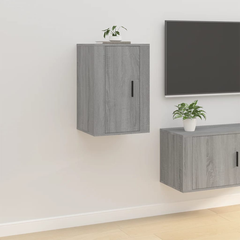 Meubles TV muraux 2 pcs Sonoma gris 40x34,5x60 cm Meubles TV vidaXL   