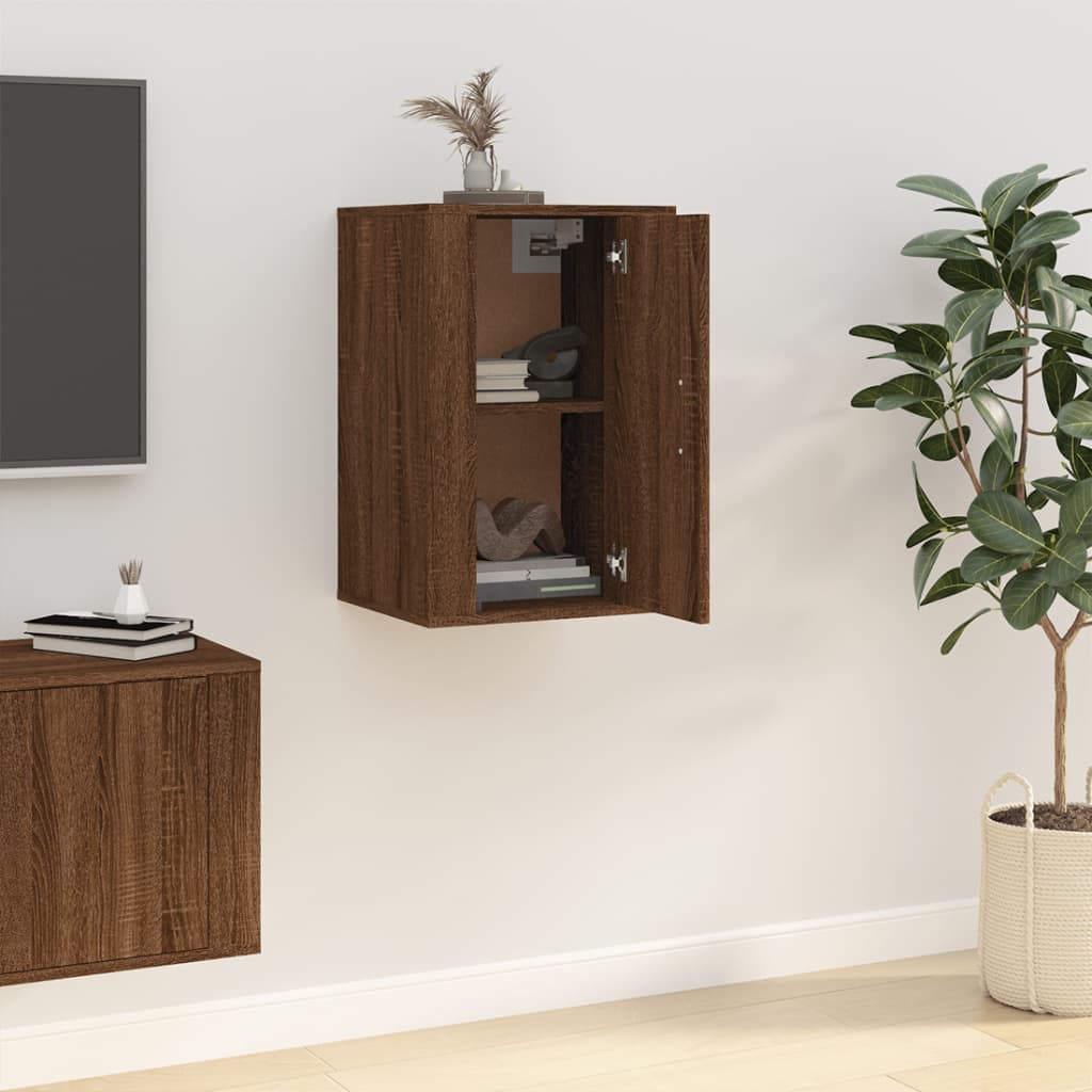 Meuble TV mural Chêne marron 40x34,5x60 cm - XIOS
