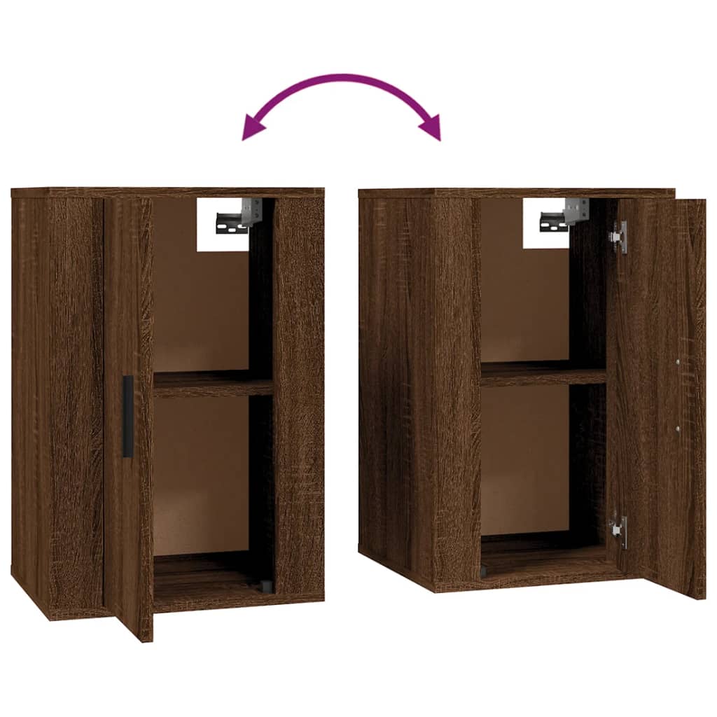 Meubles TV muraux 2 pcs Chêne marron 40x34,5x60 cm Meubles TV vidaXL   