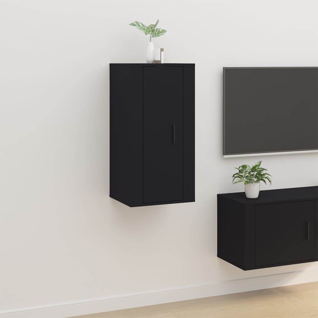 Meuble TV mural Noir 40x34,5x80 cm - XIOS