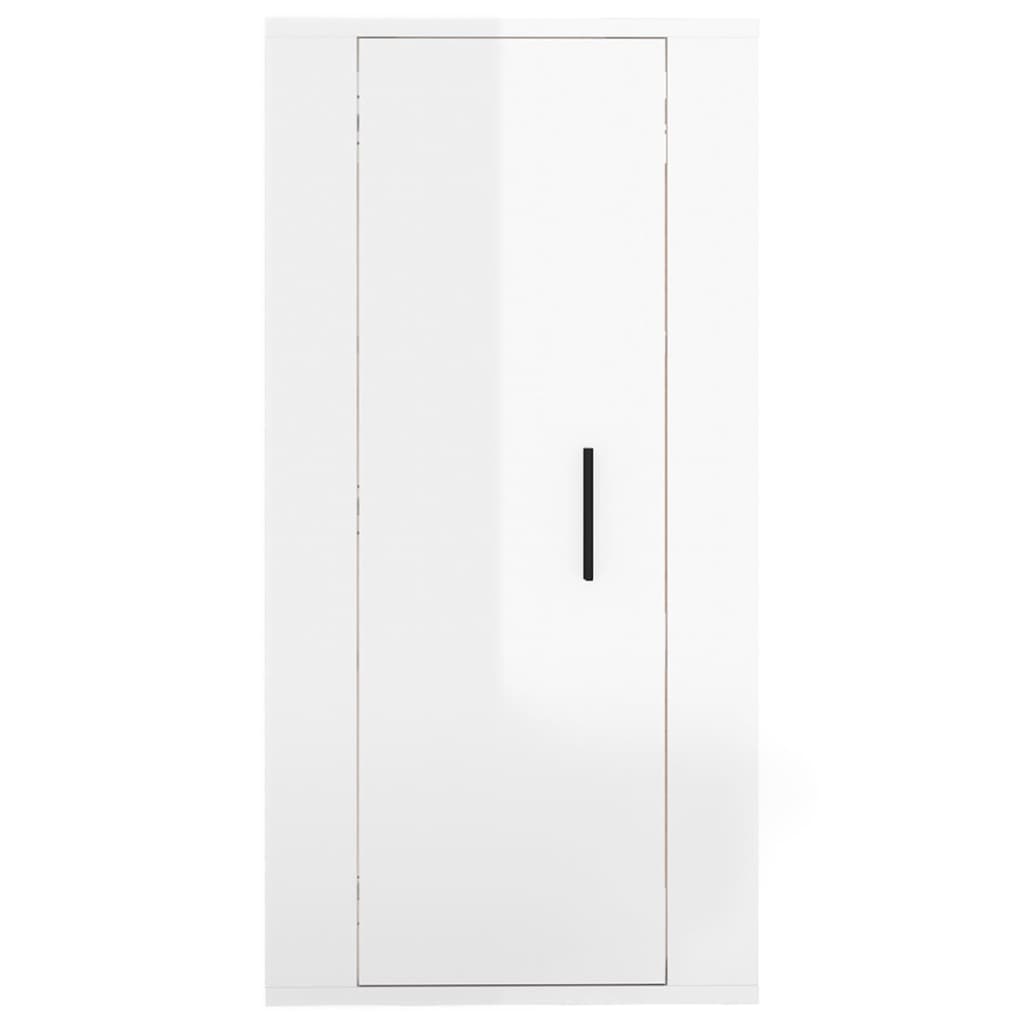Meuble TV mural Blanc brillant 40x34,5x80 cm - XIOS