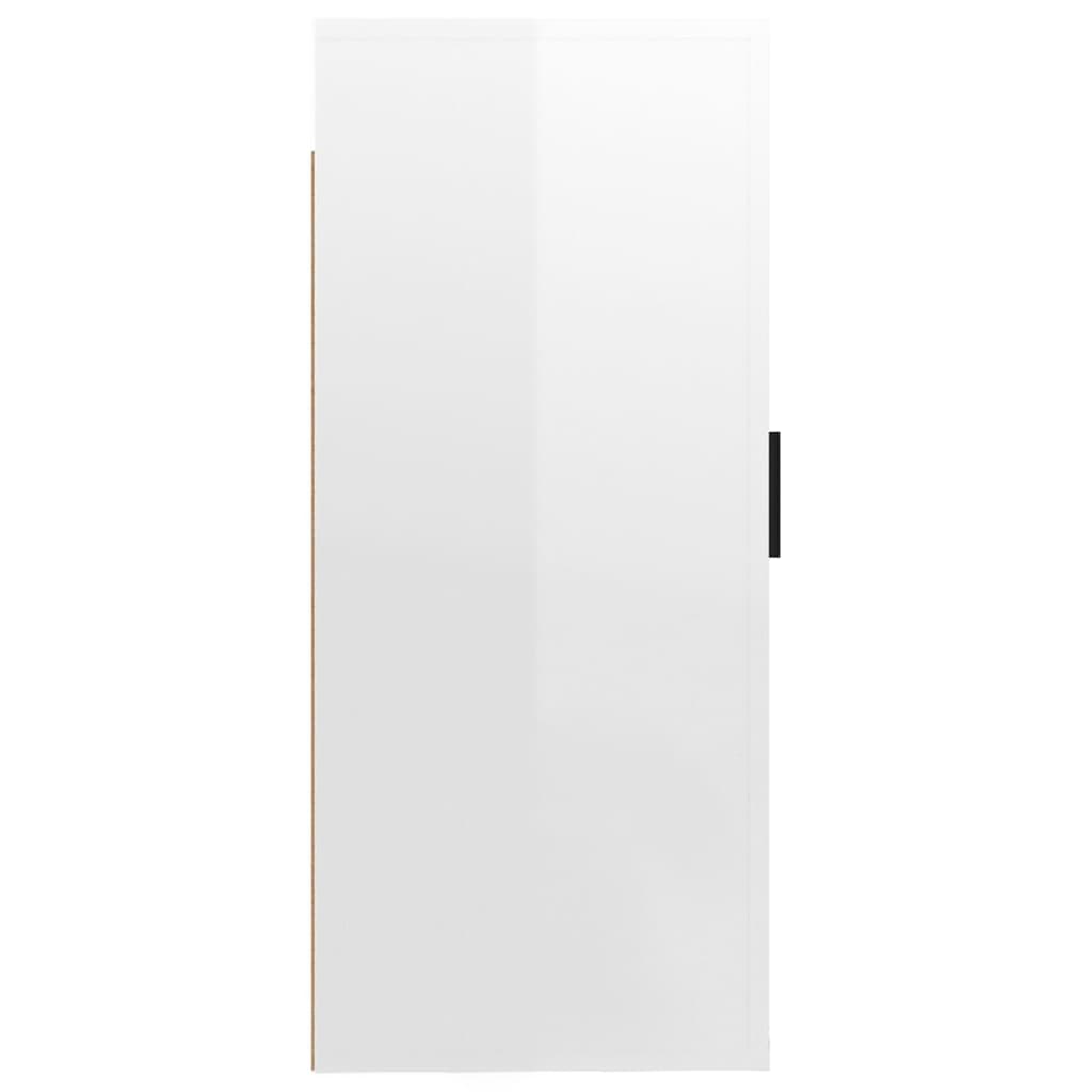 Meuble TV mural Blanc brillant 40x34,5x80 cm - XIOS