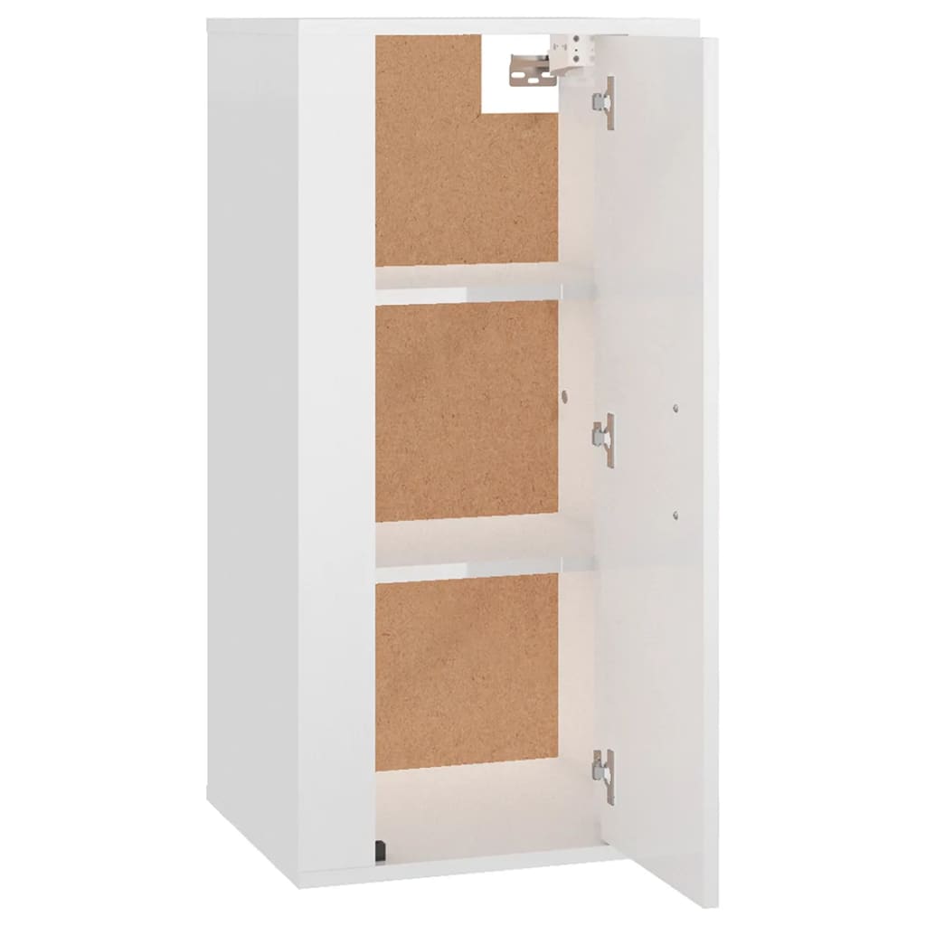 Meuble TV mural Blanc brillant 40x34,5x80 cm - XIOS