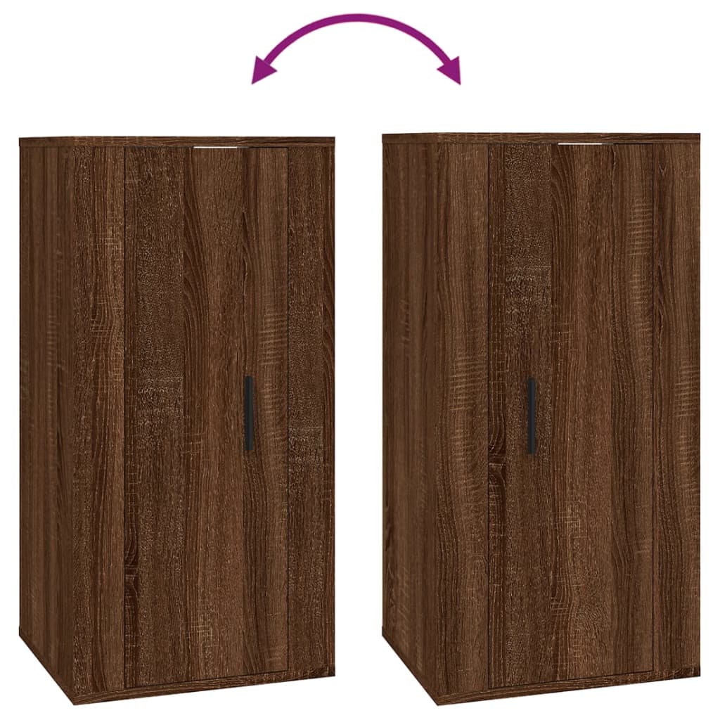 Meuble TV mural Chêne marron 40x34,5x80 cm - XIOS