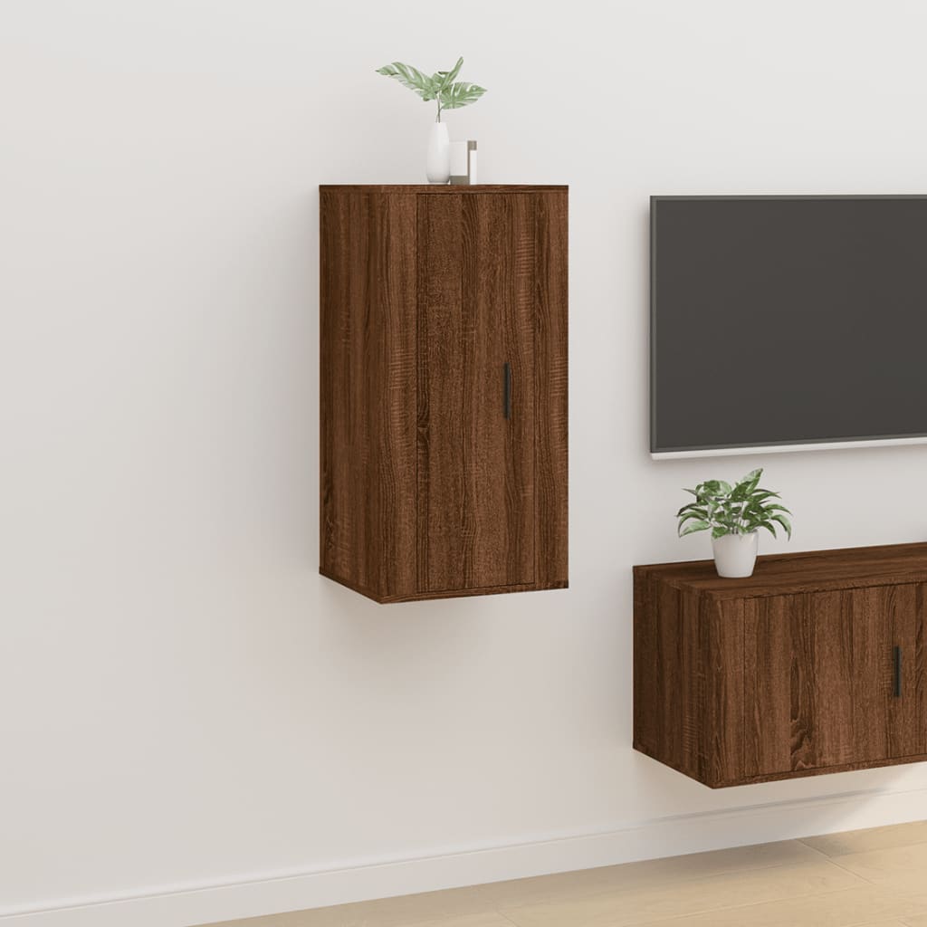 Meuble TV mural Chêne marron 40x34,5x80 cm - XIOS