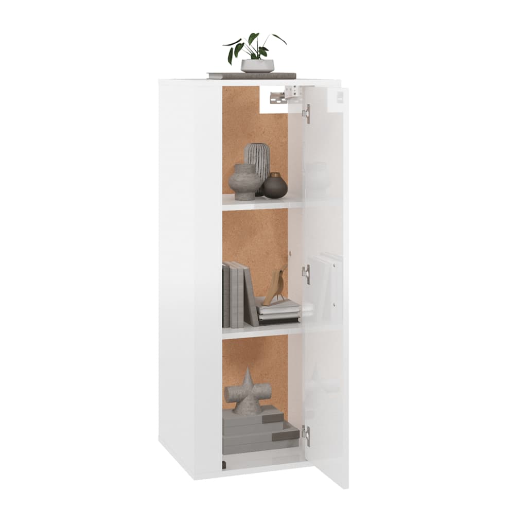 Meuble TV mural Blanc brillant 40x34,5x100 cm Meubles TV vidaXL   