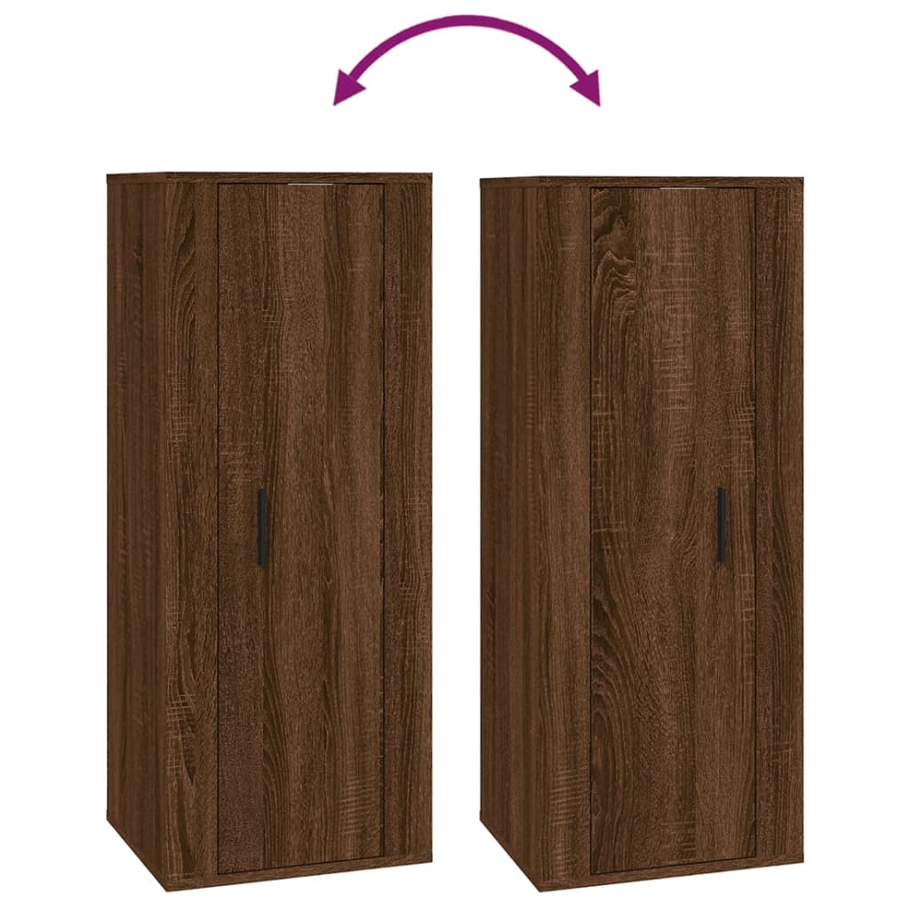 Meuble TV mural Chêne marron 40x34,5x100 cm Meubles TV vidaXL   