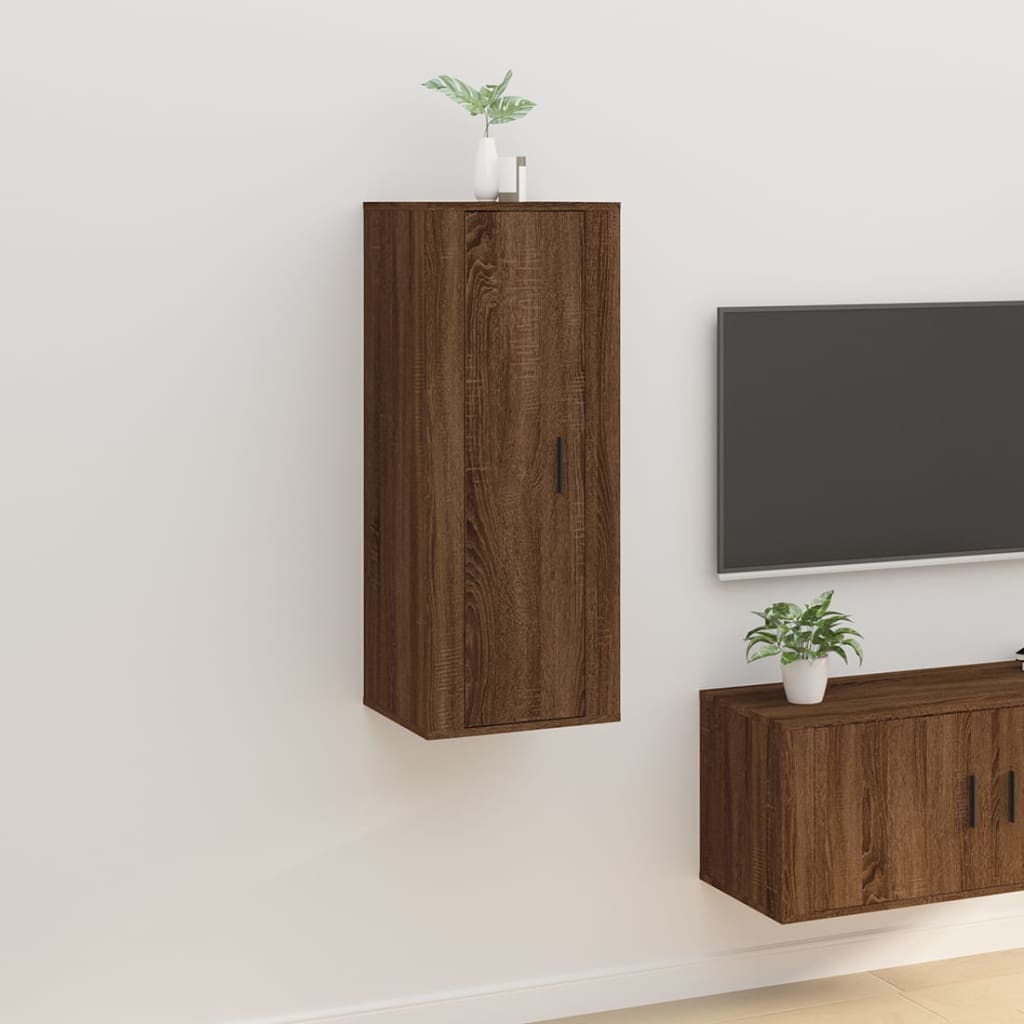 Meuble TV mural Chêne marron 40x34,5x100 cm Meubles TV vidaXL   