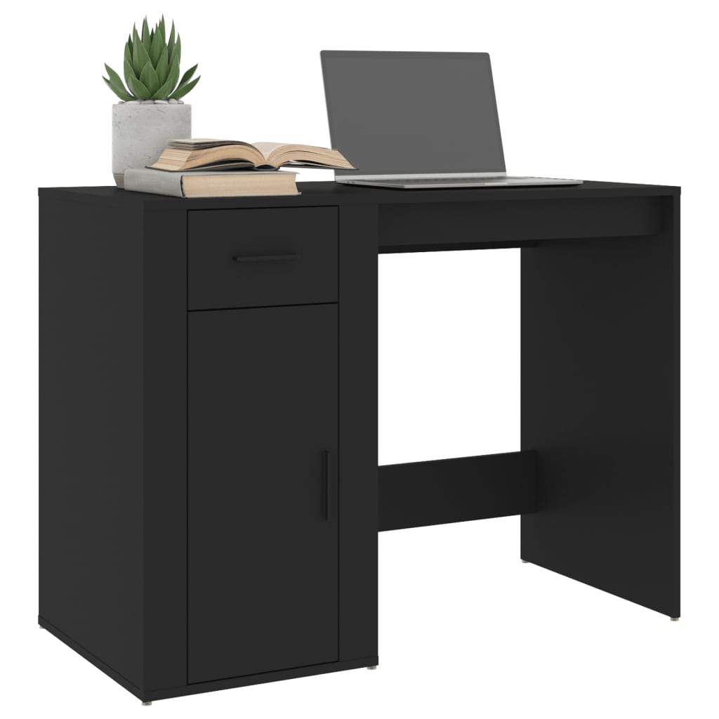 Bureau Noir 100x49x75 cm Bois d'ingénierie Bureaux vidaXL