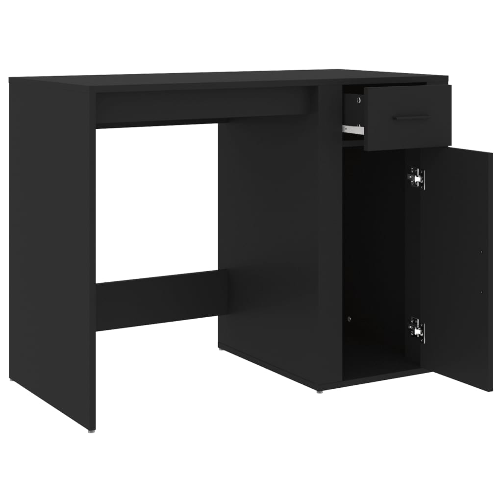 Bureau Noir 100x49x75 cm Bois d'ingénierie Bureaux vidaXL
