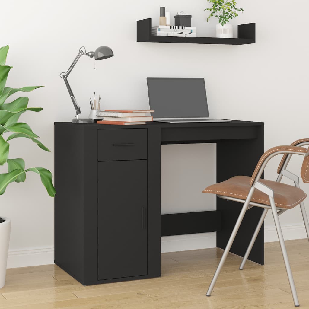 Bureau Noir 100x49x75 cm Bois d'ingénierie Bureaux vidaXL