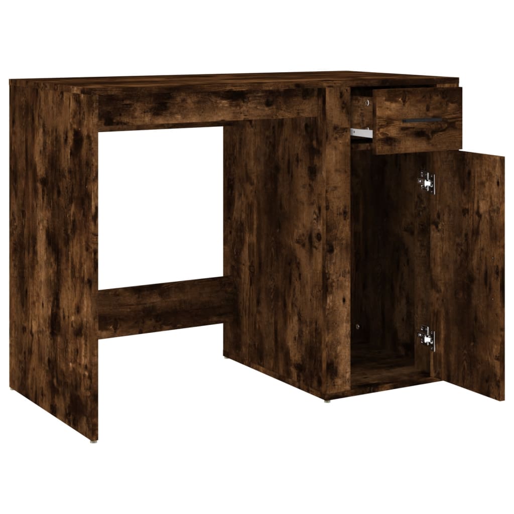 Bureau Chêne fumé 100x49x75 cm Bois d'ingénierie Bureaux vidaXL
