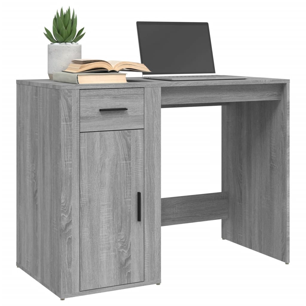 Bureau Sonoma gris 100x49x75 cm Bois d'ingénierie Bureaux vidaXL