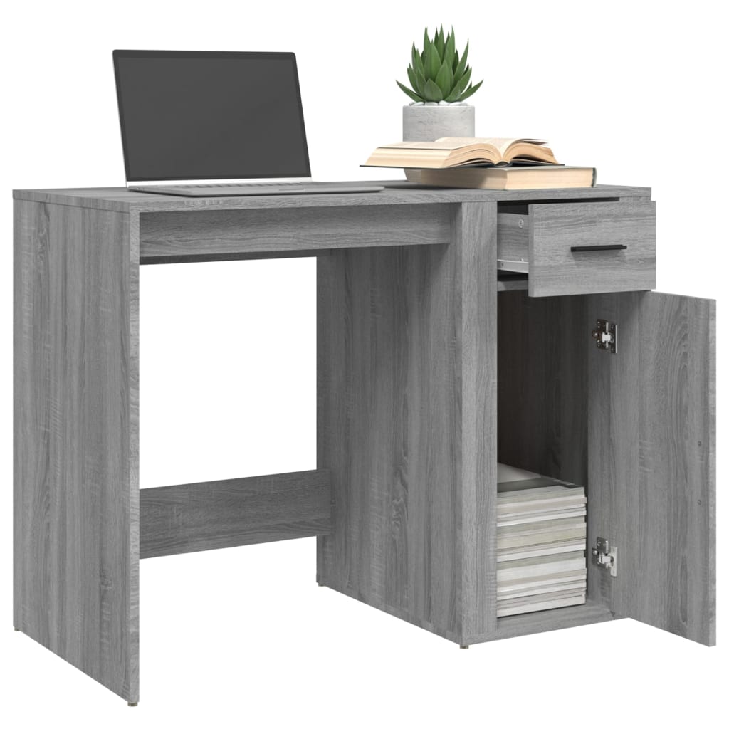 Bureau Sonoma gris 100x49x75 cm Bois d'ingénierie Bureaux vidaXL