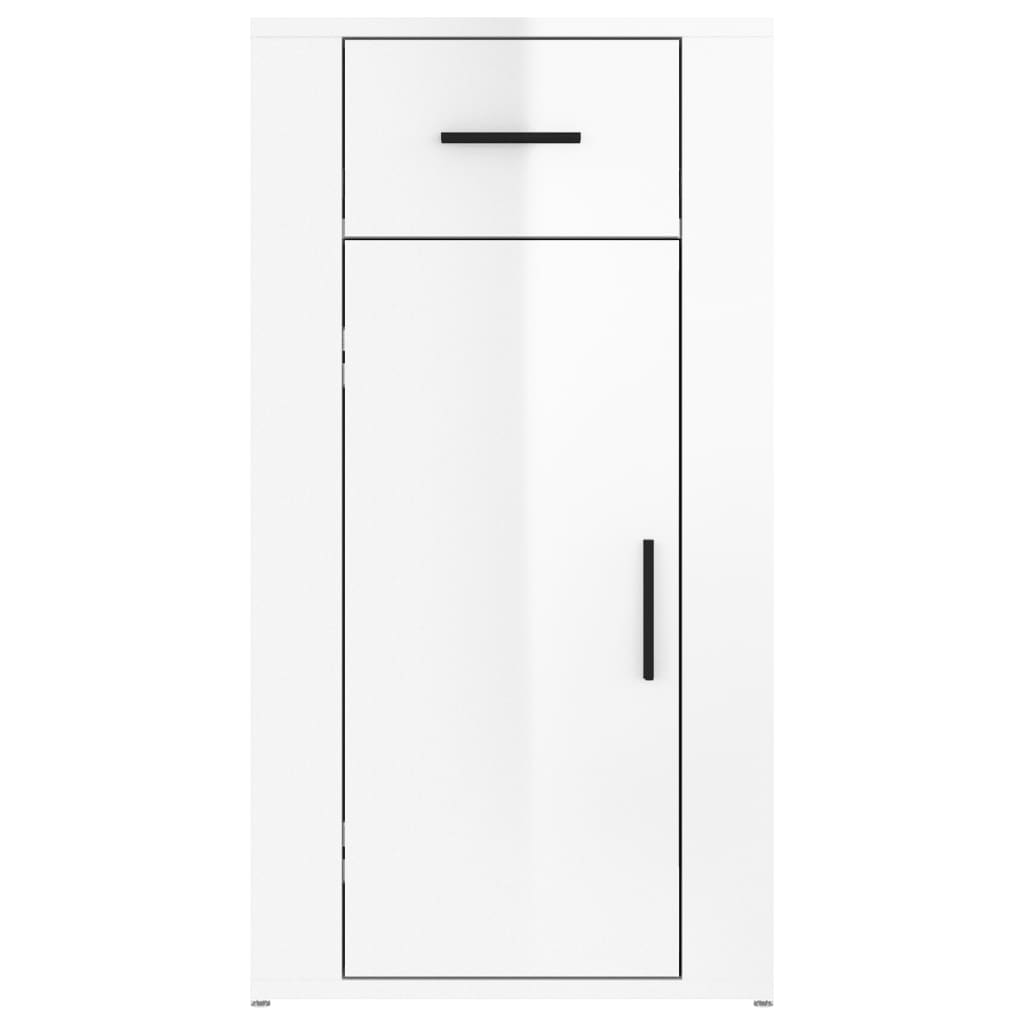Armoire de bureau Blanc brillant 40x49x75 cm Bois d'ingénierie - XIOS