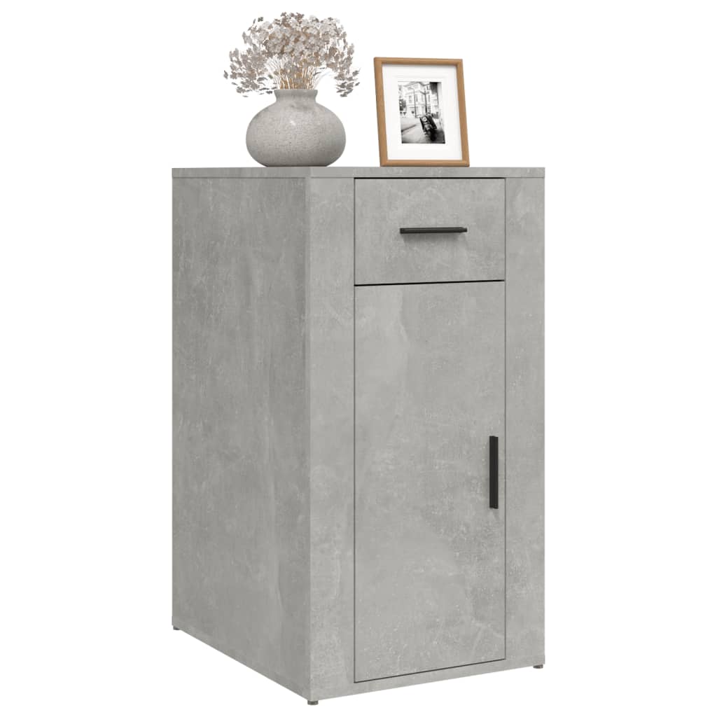 Armoire de bureau Gris béton 40x49x75 cm Bois d'ingénierie - XIOS