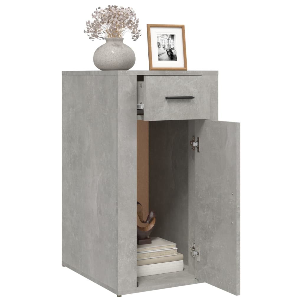 Armoire de bureau Gris béton 40x49x75 cm Bois d'ingénierie - XIOS