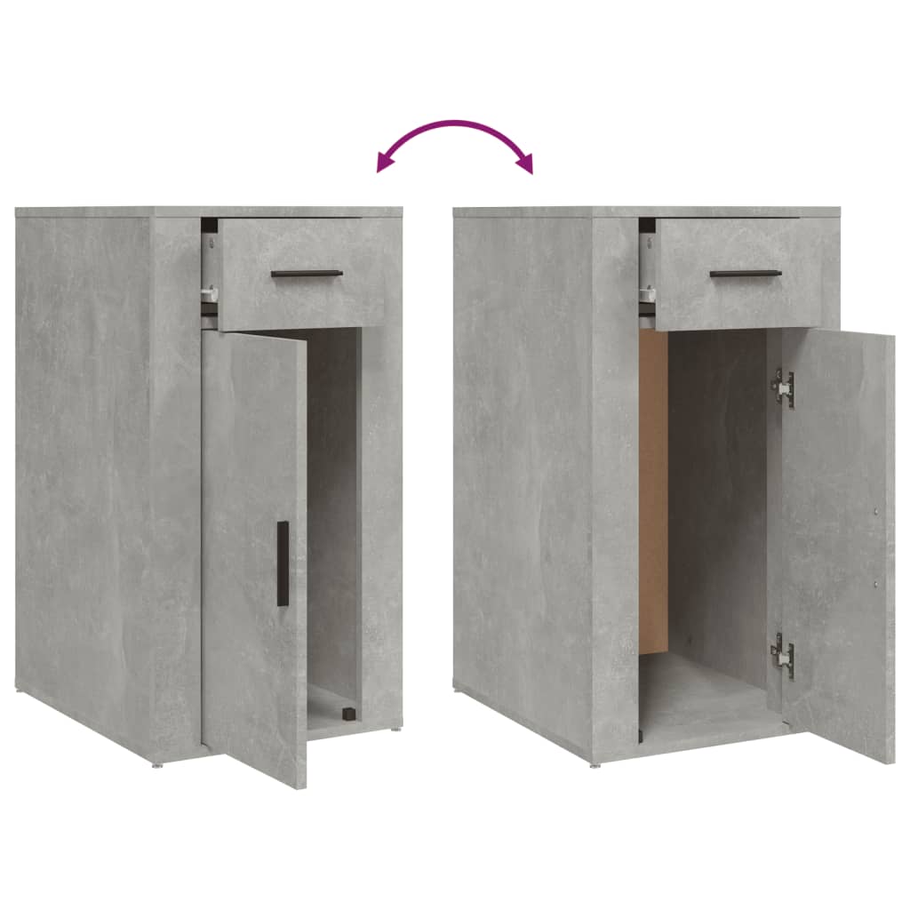 Armoire de bureau Gris béton 40x49x75 cm Bois d'ingénierie - XIOS
