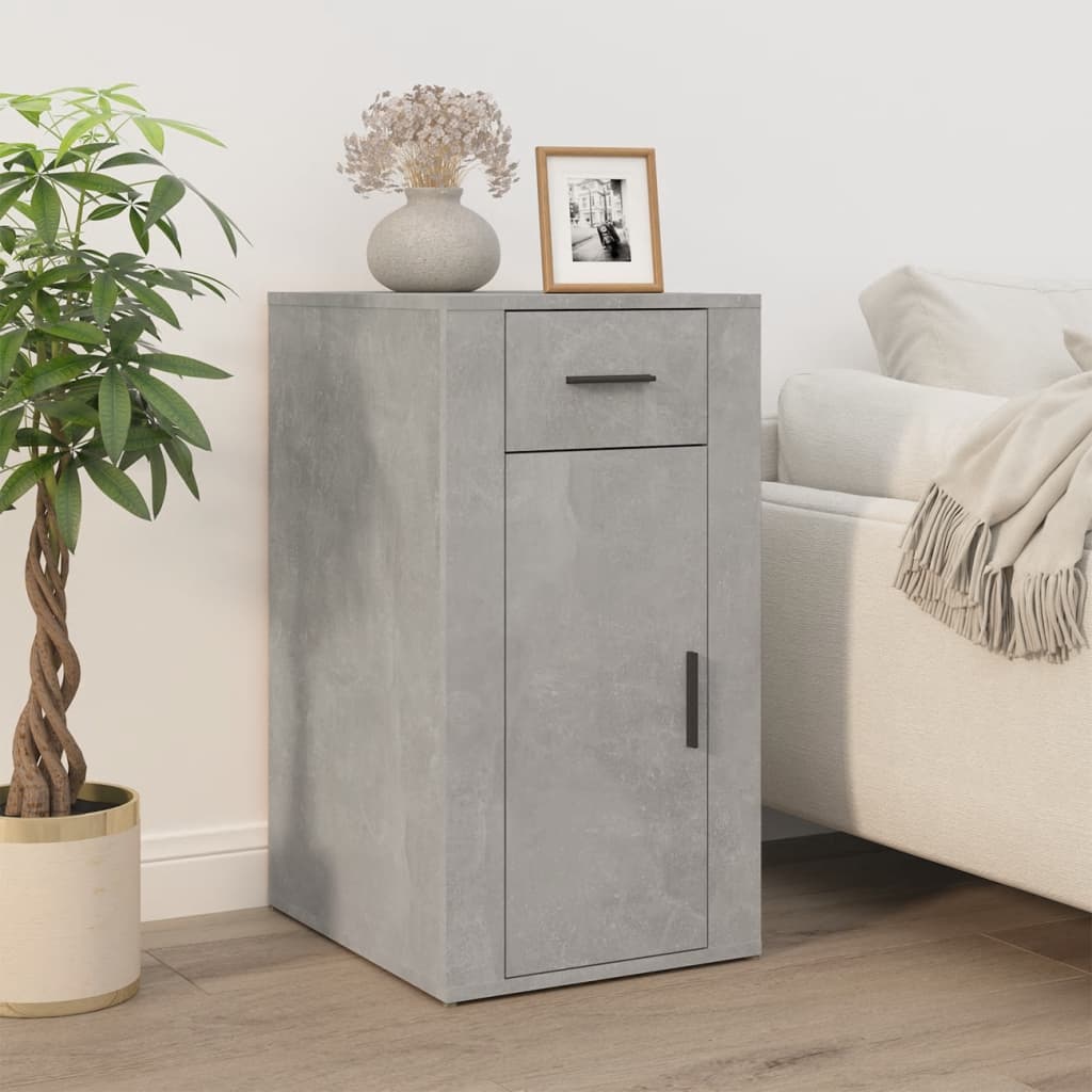 Armoire de bureau Gris béton 40x49x75 cm Bois d'ingénierie - XIOS