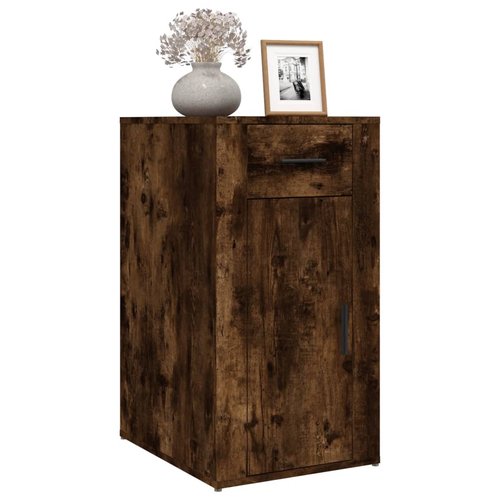 Armoire de bureau Chêne fumé 40x49x75 cm Bois d'ingénierie - XIOS